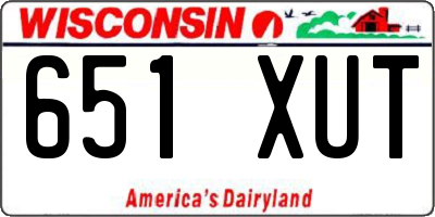 WI license plate 651XUT