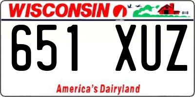 WI license plate 651XUZ