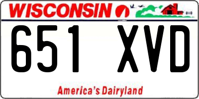 WI license plate 651XVD