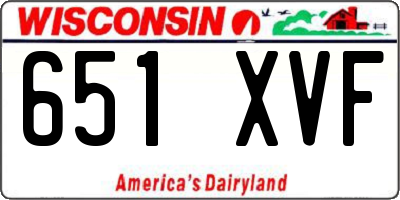 WI license plate 651XVF