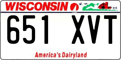 WI license plate 651XVT