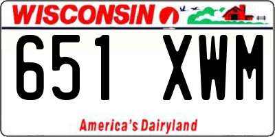 WI license plate 651XWM