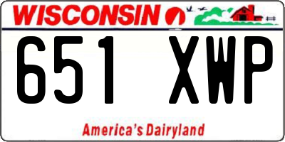 WI license plate 651XWP