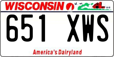 WI license plate 651XWS