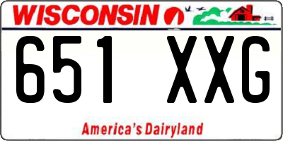 WI license plate 651XXG