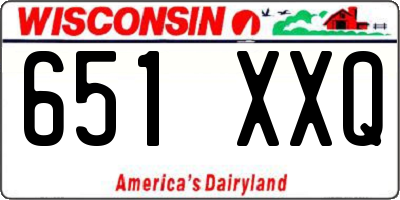 WI license plate 651XXQ