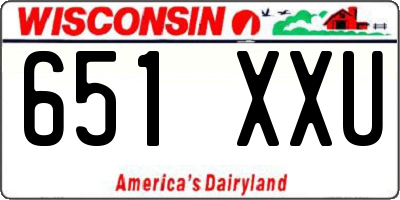 WI license plate 651XXU