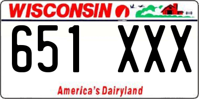 WI license plate 651XXX