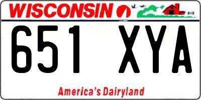 WI license plate 651XYA
