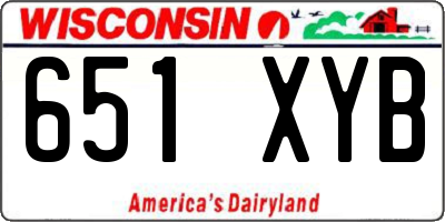 WI license plate 651XYB