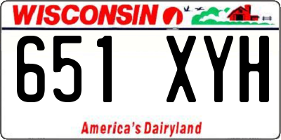 WI license plate 651XYH