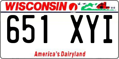 WI license plate 651XYI