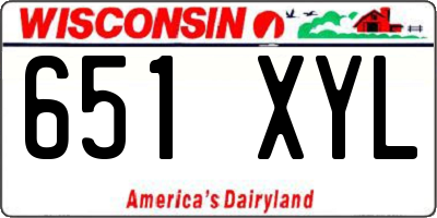 WI license plate 651XYL