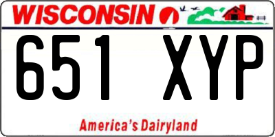 WI license plate 651XYP