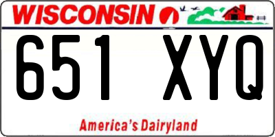 WI license plate 651XYQ