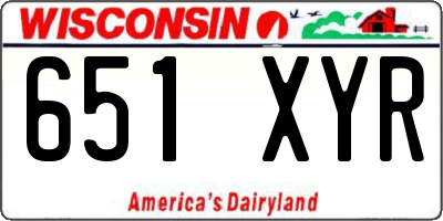 WI license plate 651XYR