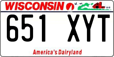 WI license plate 651XYT