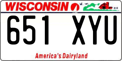 WI license plate 651XYU