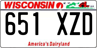 WI license plate 651XZD