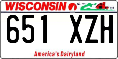 WI license plate 651XZH