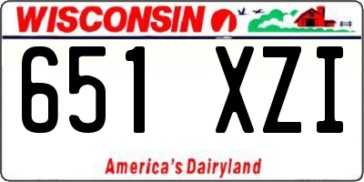 WI license plate 651XZI