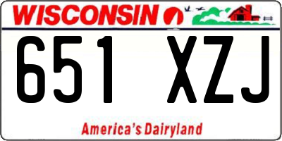 WI license plate 651XZJ