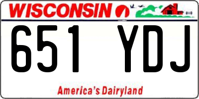 WI license plate 651YDJ