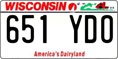 WI license plate 651YDO
