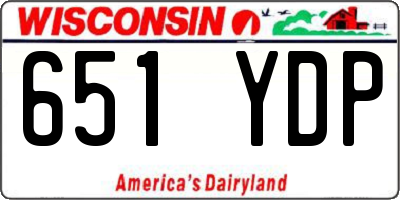 WI license plate 651YDP