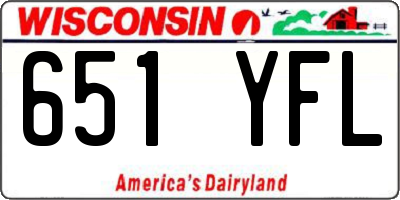 WI license plate 651YFL