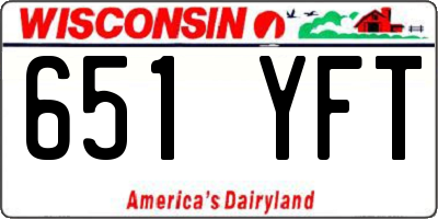 WI license plate 651YFT