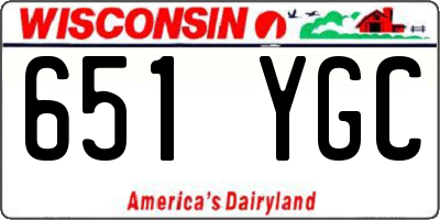 WI license plate 651YGC