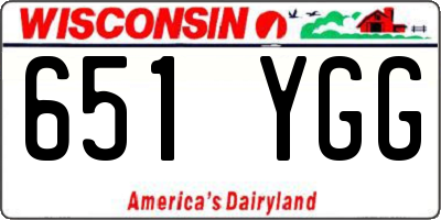 WI license plate 651YGG