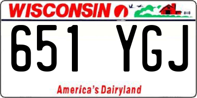 WI license plate 651YGJ
