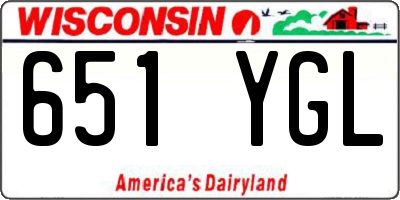 WI license plate 651YGL