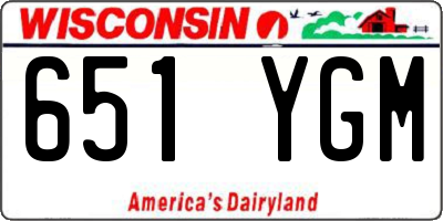 WI license plate 651YGM
