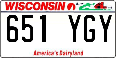 WI license plate 651YGY