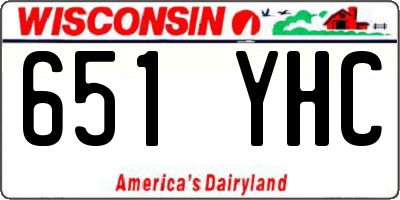 WI license plate 651YHC