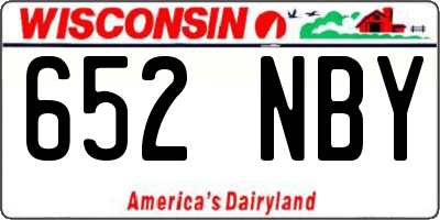 WI license plate 652NBY
