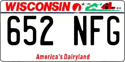 WI license plate 652NFG