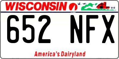 WI license plate 652NFX