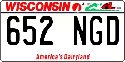 WI license plate 652NGD