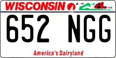 WI license plate 652NGG