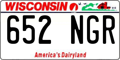 WI license plate 652NGR
