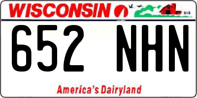 WI license plate 652NHN