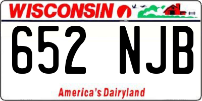 WI license plate 652NJB