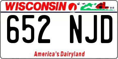 WI license plate 652NJD