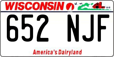 WI license plate 652NJF