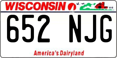 WI license plate 652NJG
