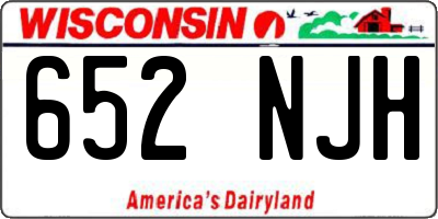 WI license plate 652NJH